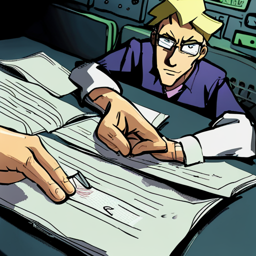 Zeb's eyes focus on the discarded paperwork in the dimly lit sewer tunnel. Among the crumpled and dirty sheets, he spots a couple of intact documents. One is a memo from a megacorporation, discussing upcoming layoffs. The other is a torn page from a diary, mentioning suspicions about a secret experiment in the sewer tunnels.

