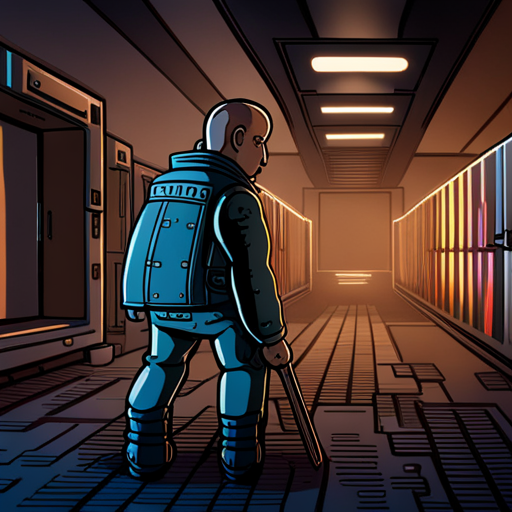 Potato, the tall potato in a denim jacket, searches the uncrackable Parallaxis vault at Databank. The vault contains only locked safety deposit boxes and databricks. 
