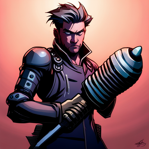 Zeb grips his black steel mace, feeling the weight of the weapon in his hand. The spiked ball adds an intimidating touch to his appearance. He looks tough, exuding an air of confidence and readiness for any trouble that may come his way.
