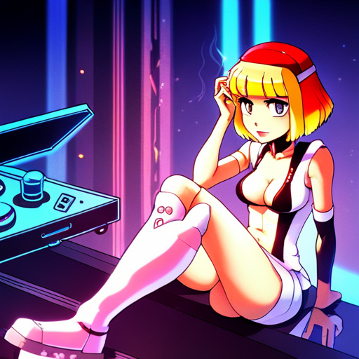 Alice spots a minidisc on a table in Cyberdelia, but can't find a player. The techno music and smoke make it hard to search. The club is getting more crowded.
