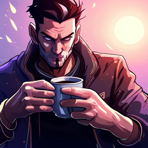 Zeb's rough hands hold a steaming cup of coffee, the rich aroma filling his nostrils. The warmth of the drink spreads through his body, invigorating him.
