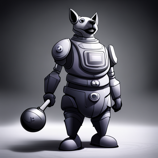 Zeb sees Turnip, a cybernetic dog with tools integrated into its body. Turnip responds obediently to Zeb's praises and appears excited to explore the new surroundings.
