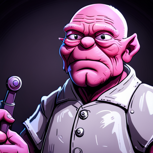 Ratz, a gruff and imposing figure with a shaven head and squinty brown eyes, looks up from behind the bar. His wrinkled face shows recognition as he sees Zeb. Ratz's smile reveals a webwork of decayed teeth and East European steel prosthetics. He wears a grubby pink plastic Russian military prosthetic arm that jerks monotonously as he works. The dim red lights of The Chatsubo illuminate the small bar, which is mostly empty at the moment. Zeb, a bearded man with a spikey mohawk, stands in front of the bar, wearing a sleeveless black shirt and loose pants with lots of pockets.