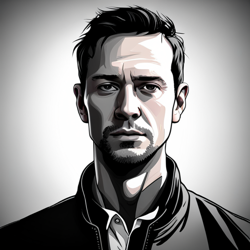 In front of slick_57 is a flickering hologram of Ben Brown. Despite his glitching appearance, Ben looks pleased to see slick_57. There is a sense of sadness or confusion in Ben's eyes as he struggles to maintain his form. Nearby is a vending machine with a digital touch screen interface.