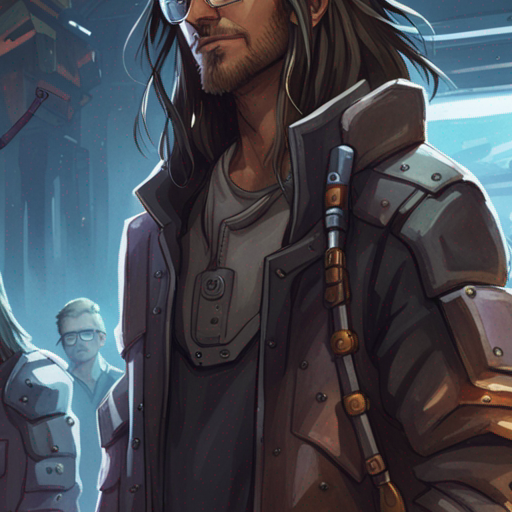 A man with long hair and glasses stands in the Loading Screen, surrounded by other players. Some are huddled around the object forge, while others check their gear. The white expanse creates an atmosphere of anticipation and excitement.