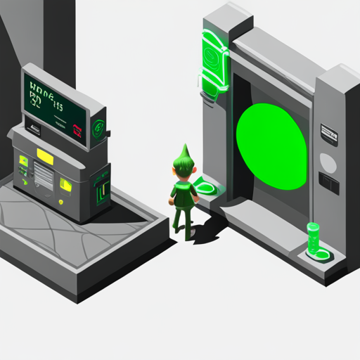 Basic Elf sees a pulsating green orb surrounded by a barrier in the Loading Screen. The hologram of Ben Brown and a vending machine are nearby.
