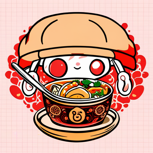 Potato sees Kappa, a large turtle-like ramen cook, with a bowl on his head full of broth. Kappa offers to make various flavors of ramen with his magical powers. The tiny restaurant smells amazing with a red and white mural of the sunrise on the wall.
