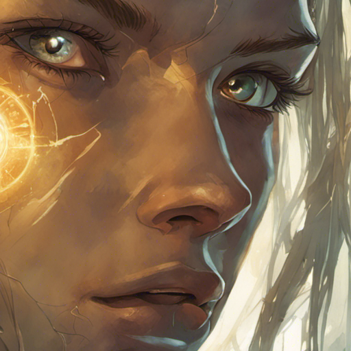 Thraeryn's eyes widen as they approach the cracked wall, drawn to the soft, ethereal glow emanating from within. They carefully remove the debris covering the hidden compartment, revealing a small, pulsating crystal. Its gentle light illuminates the surrounding area, casting a mesmerizing glow on Thraeryn's face. Excitement fills their heart as they realize the power they have stumbled upon.