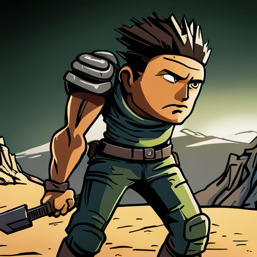 Zeb holds up the Senzo scanning system, its high-resolution screen displaying no shock worms in sight. The wind whips through his spikey mohawk as he stands in the shade of a rocky formation in The Deep Desert.
