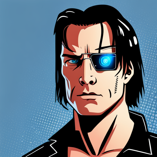 Thraeryn sees Arnold's ID, a photo of a stern-looking Terminator with short black hair and piercing blue eyes. The ID is stamped with the Databank logo and Arnold's name. 
