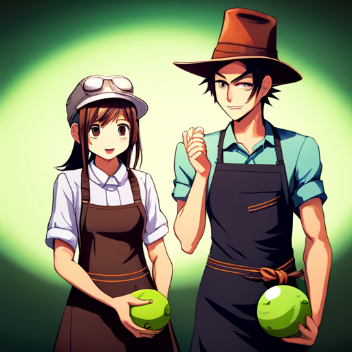 The brother and sister mushrooms, mid-twenties and tennis ball-sized, wear a cowboy hat and apron respectively. Their happy faces light up at the mention of fresh snake meat.
